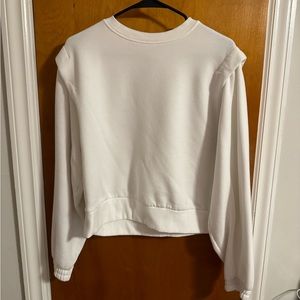 Calia by Carrie white crop crew sweatshirt